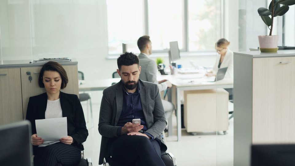 Professionals working in a modern office